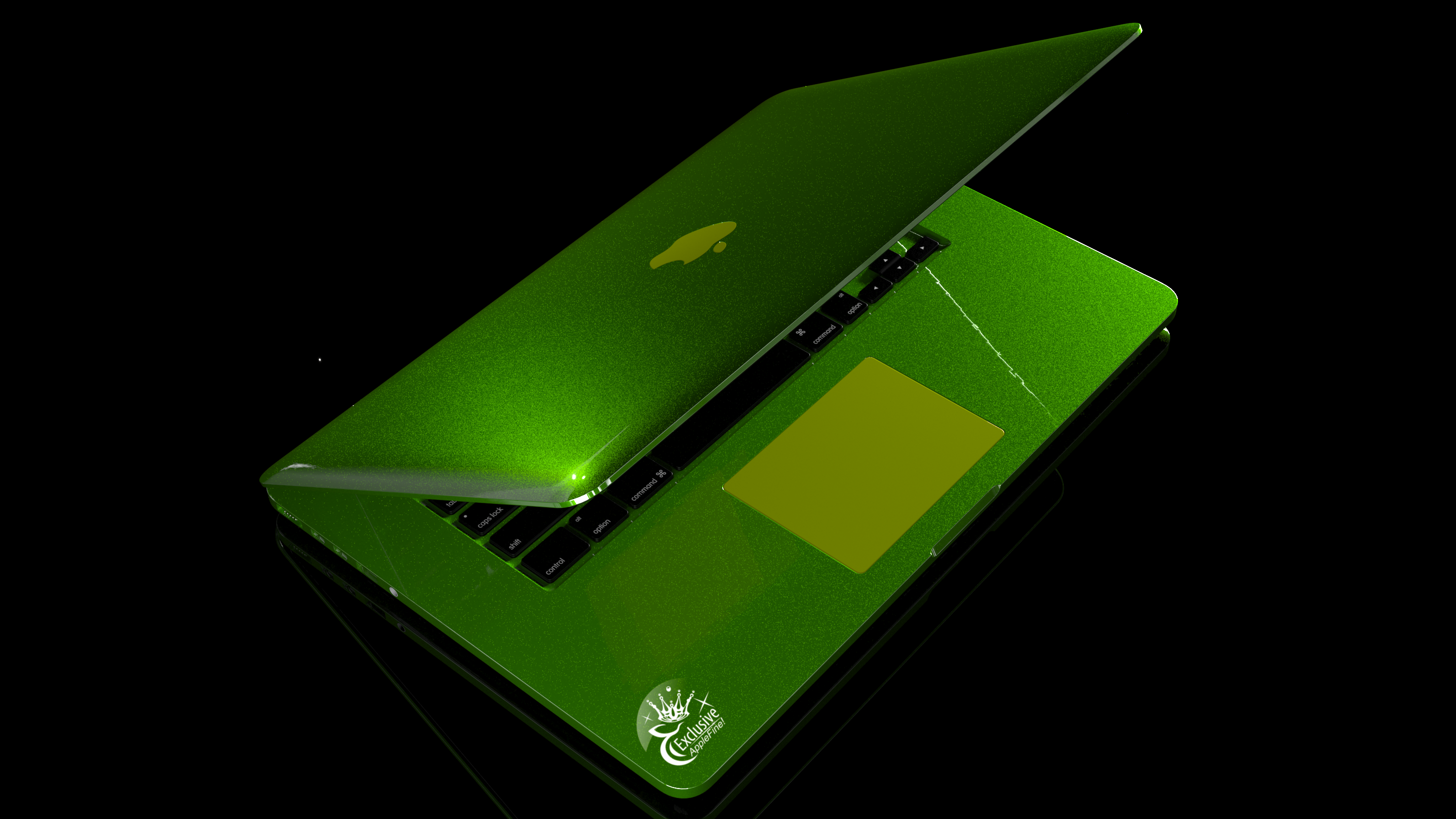 Эксклюзивный MacBook Pro Green Nature Left